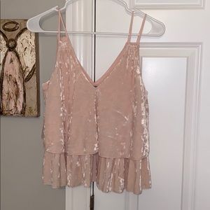 adorable light pink velvet top